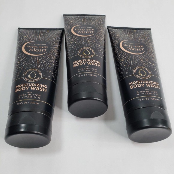 3 INTO THE NIGHT Moisturizing Body Wash 10 oz Bath Body Works Shea Butter Vit E - Picture 6 of 6
